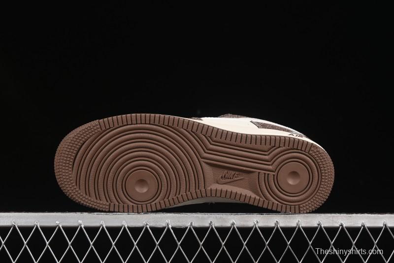 Nike Air Force 1 '07 Low LV Collaboration Beige Grid Casual Sneakers - XS1958-552