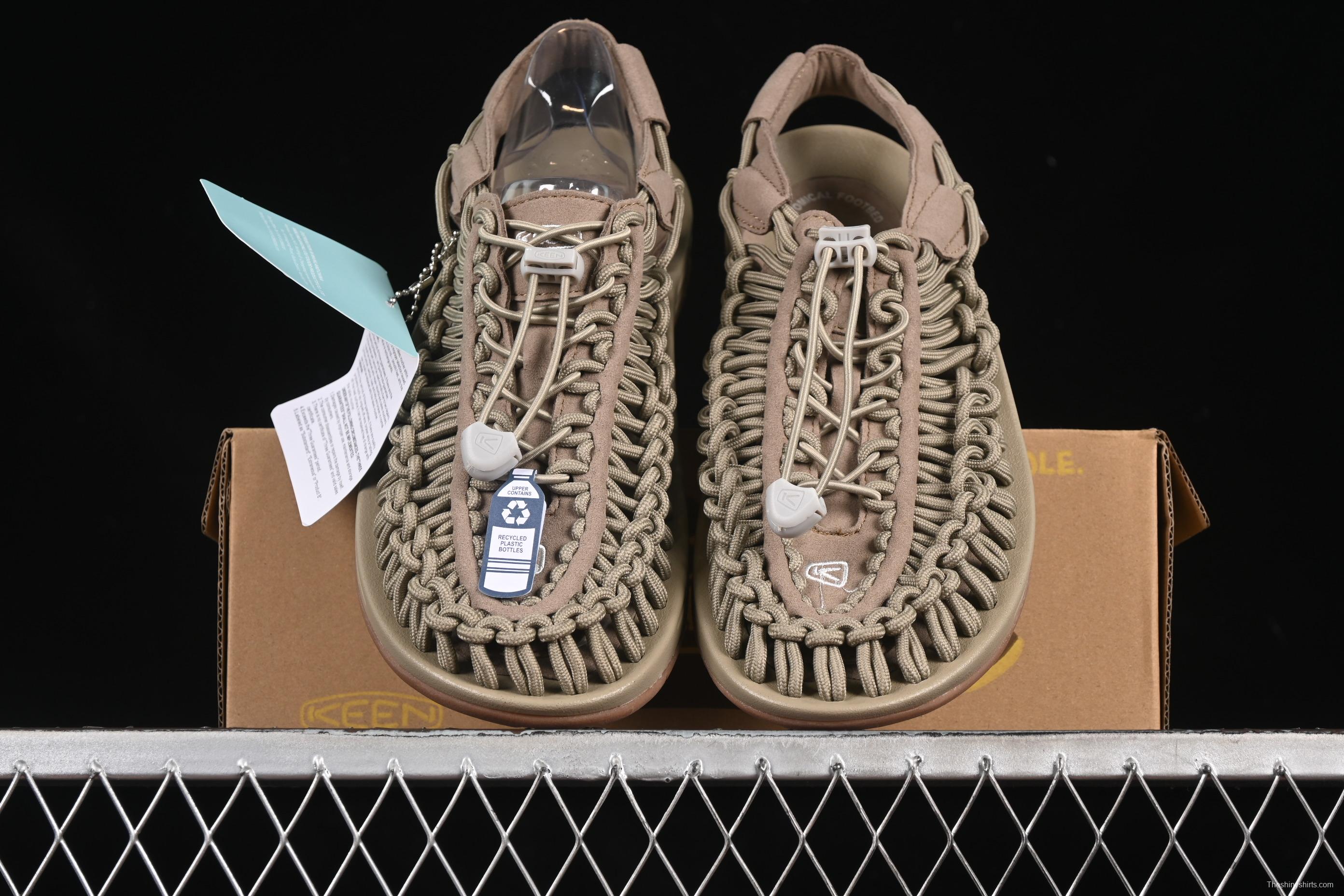 Keen Uneek Flat-M Woven Elastic Strap Outdoor Water Sports Sandals - 1025169 CORNSTALK