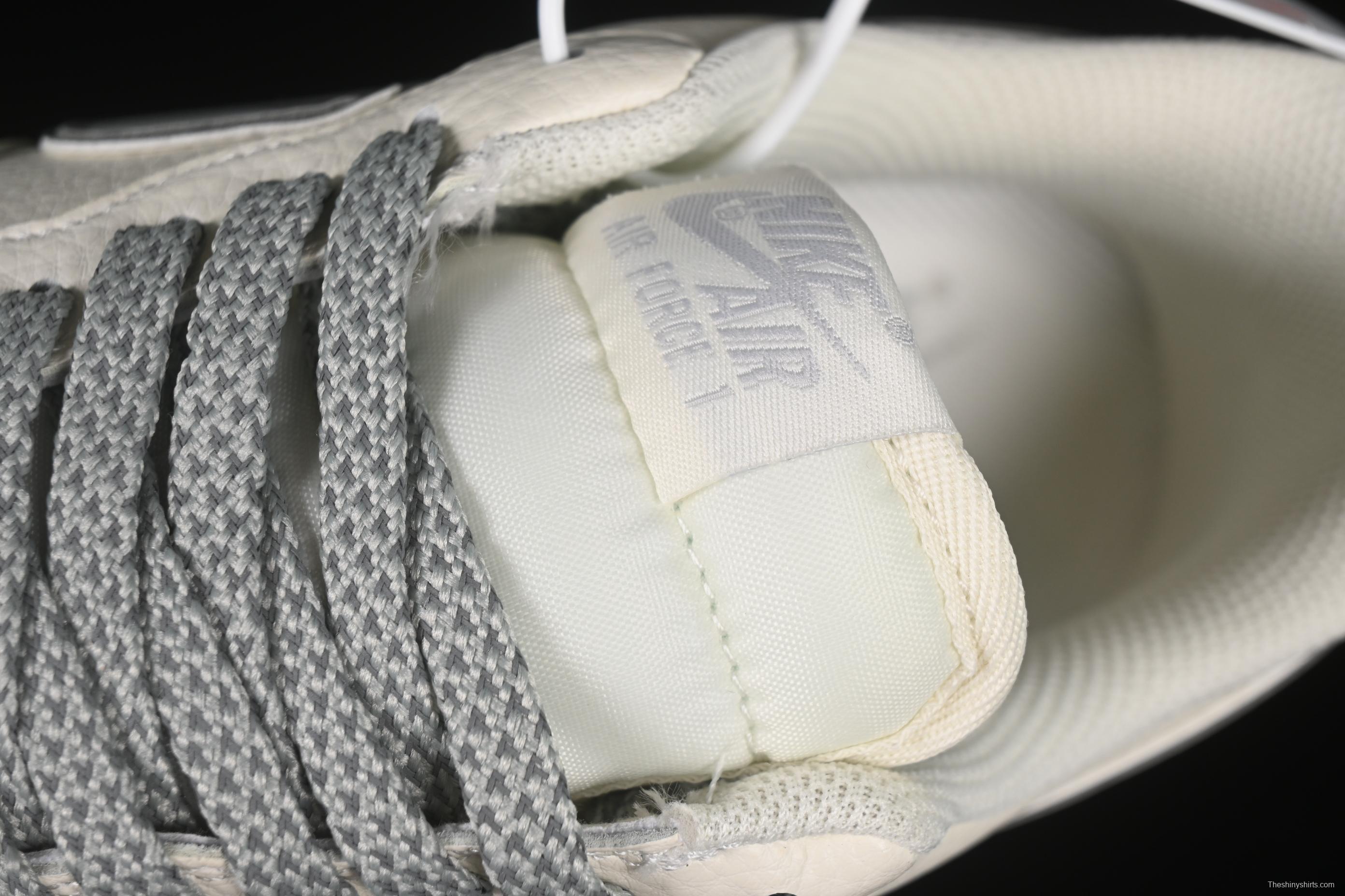 Nike Air Force 1 '07 Low Dream White Grey Swoosh Casual Sneakers - DR2024-106