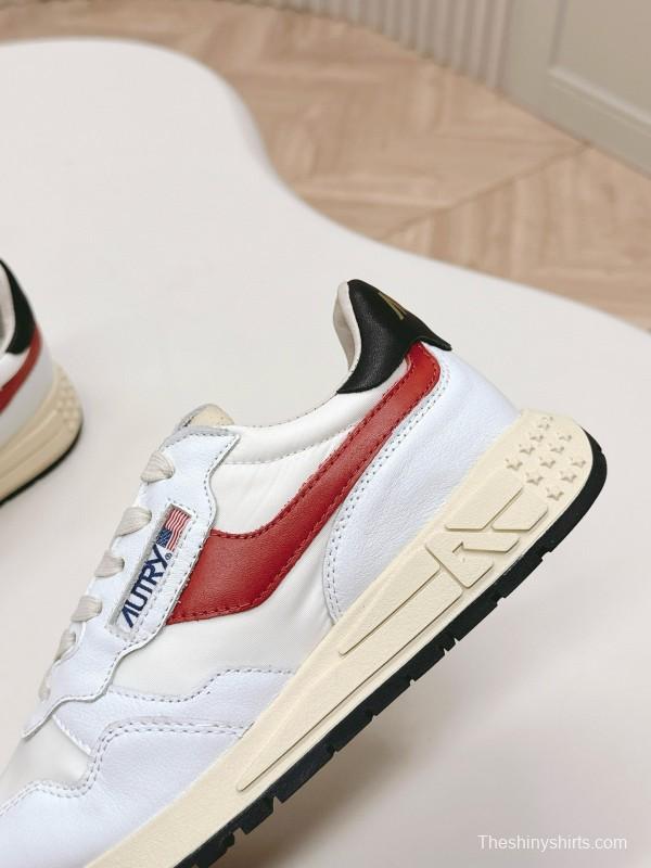 2024 Women Autry White Red Black Leather Mesh Sneakers MJ00330