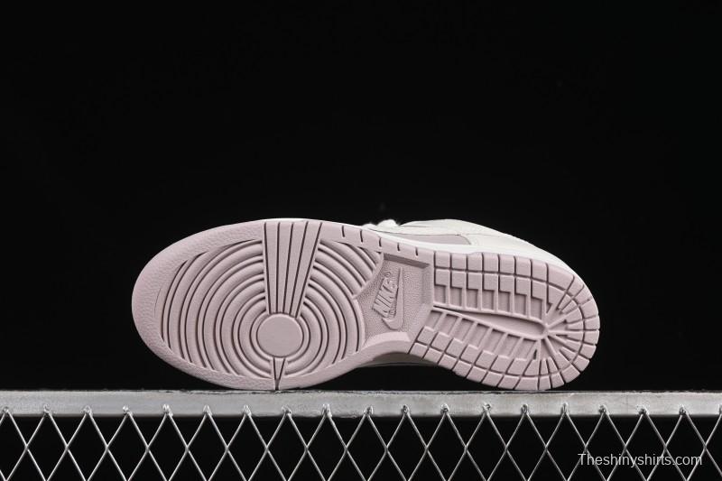 Nike SB Dunk Low White Light Purple Embossed Low-Top Casual Skate Shoes IH0639-011