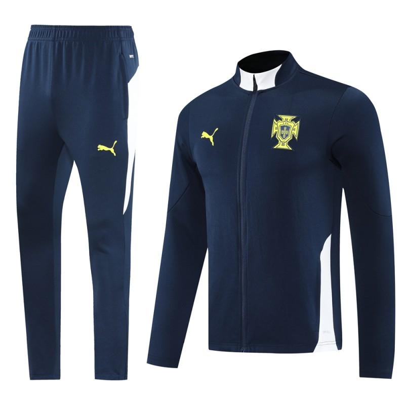 2025 Portugal Navy Full Zipper Jacket +Long Pants
