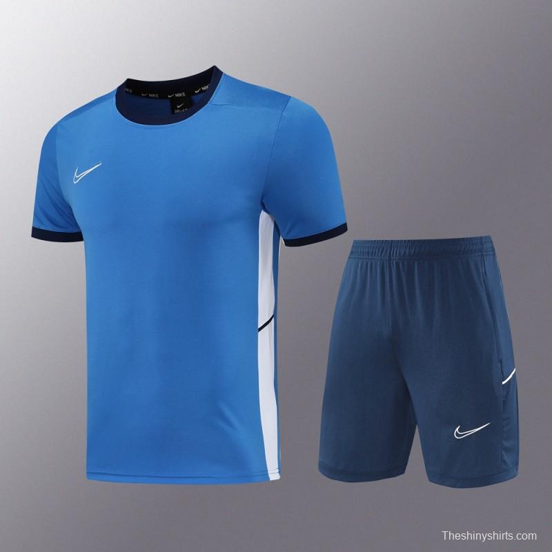 2025 Adidas Blue Short Sleeve Jersey+Shorts