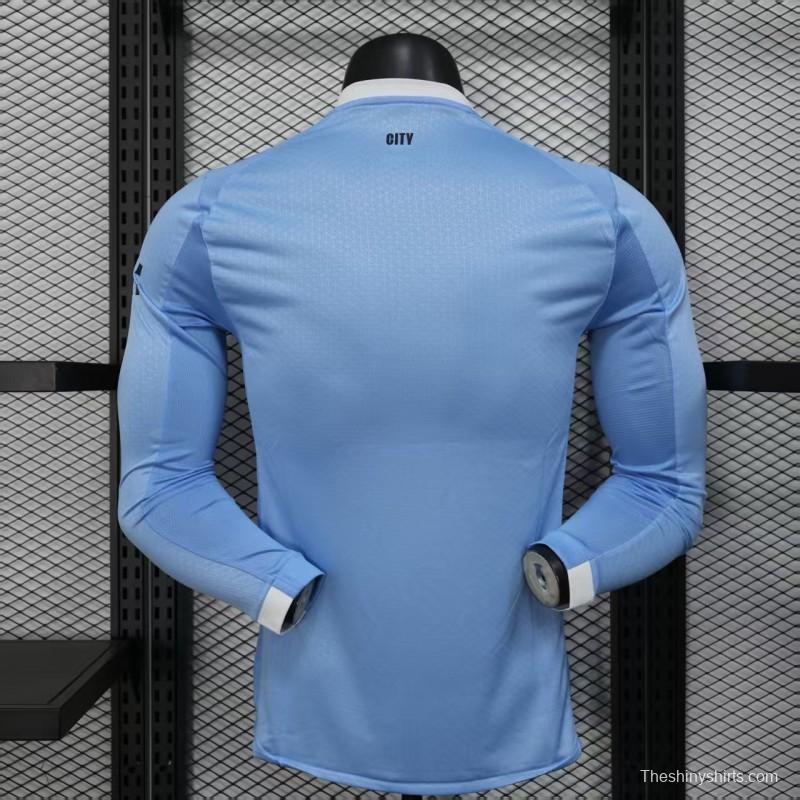 Player Version 25/26 Manchester City Home Long Sleeve Jersey
