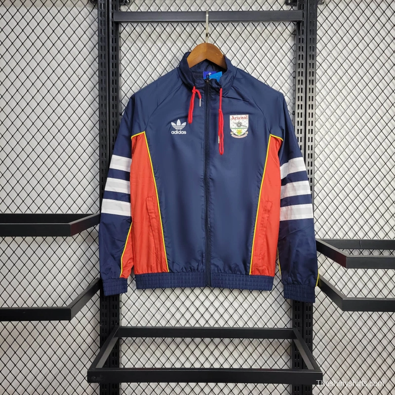 25/26 Arsenal Jacket Navy/Red Windbreaker