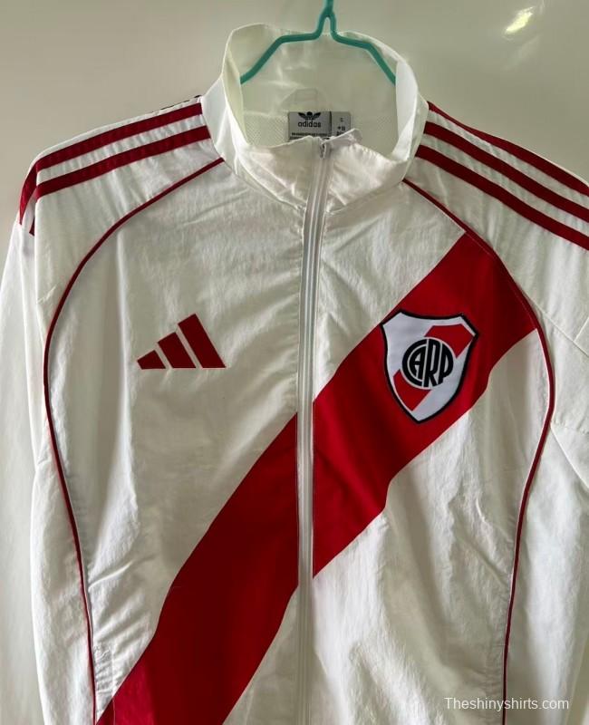 25/26 River Plate White Windbreaker
