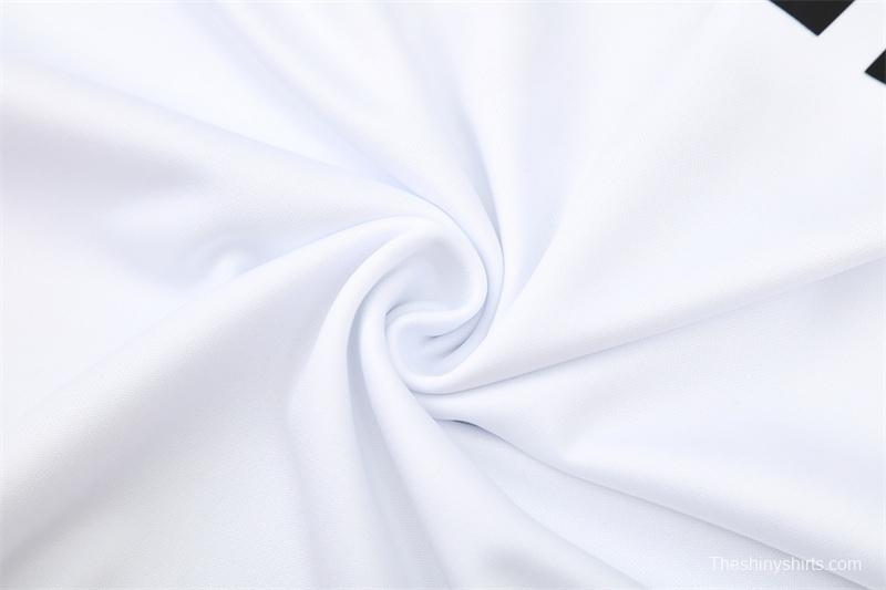 Retro 09/10 Real Madrid White Half Zipper Jacket