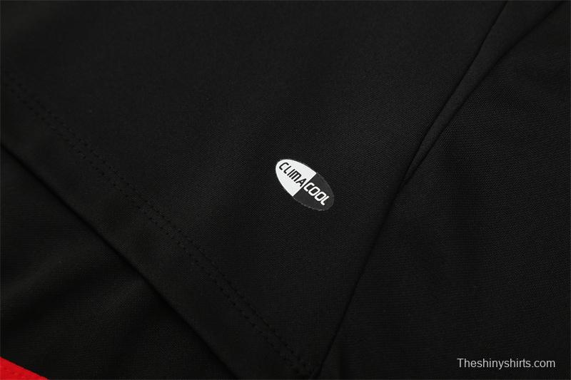 Retro 04/05 AC Milan Black Half Zipper Jacket+Long Pants