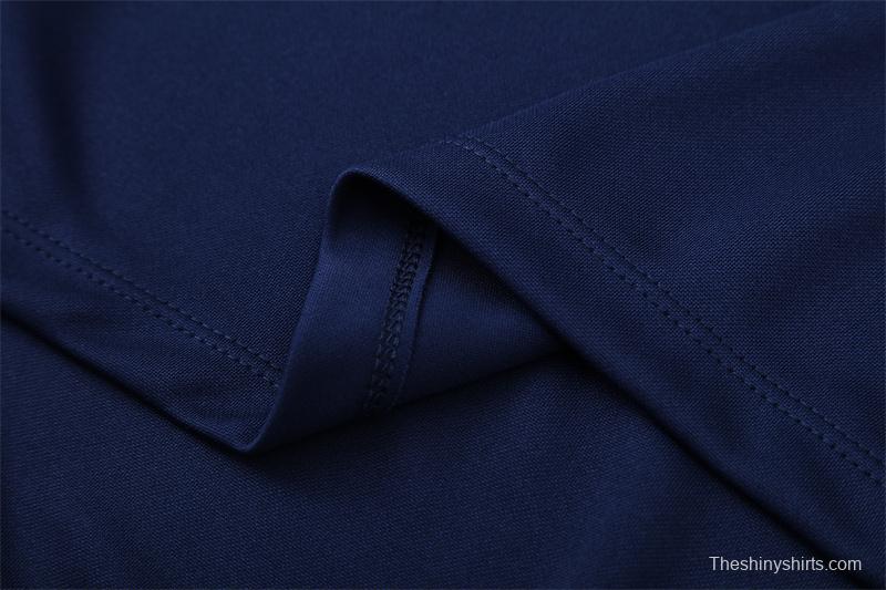 Retro 05/06 Real Madrid Royal Blue Half Zipper Jacket+Long Pants