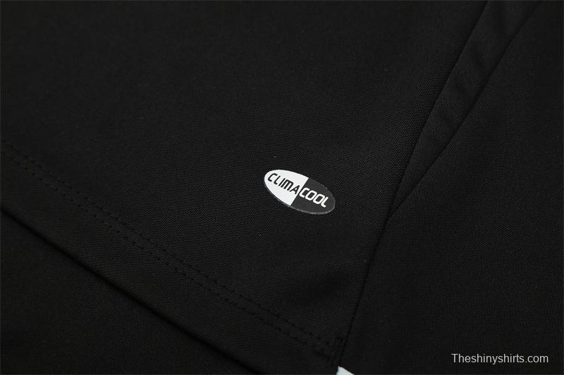 Retro 04/05 Real Madrid Black Half Zipper Jacket