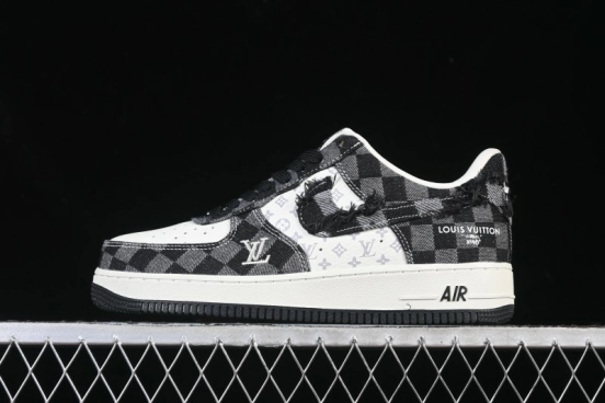 Nike Air Force 1 '07 Low LV Collaboration White Black Casual Sneakers - YF9511-817