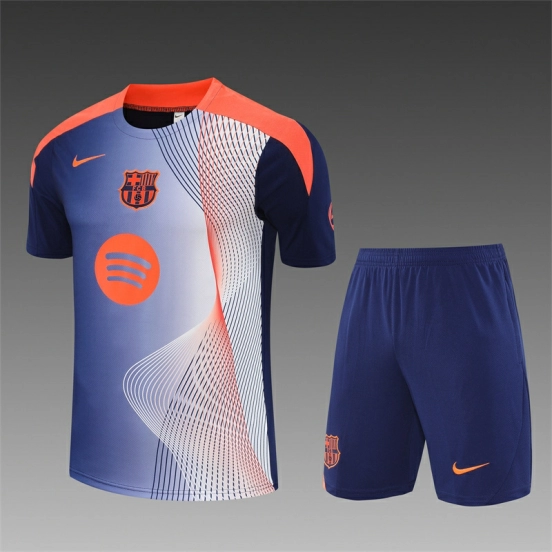 25/26 Barcelona Royal Blue Camouflage T90 Short Sleeve Jersey+Shorts