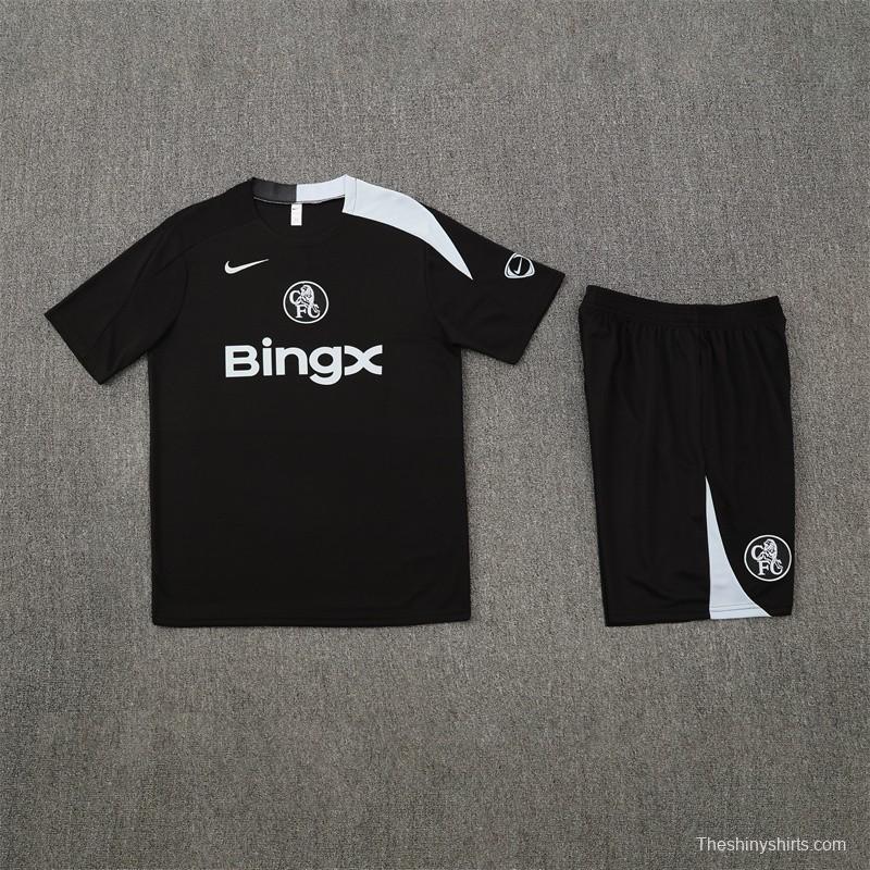 25/26 Chelsea Black T90 with XS Short Sleeve+Soccer Shorts