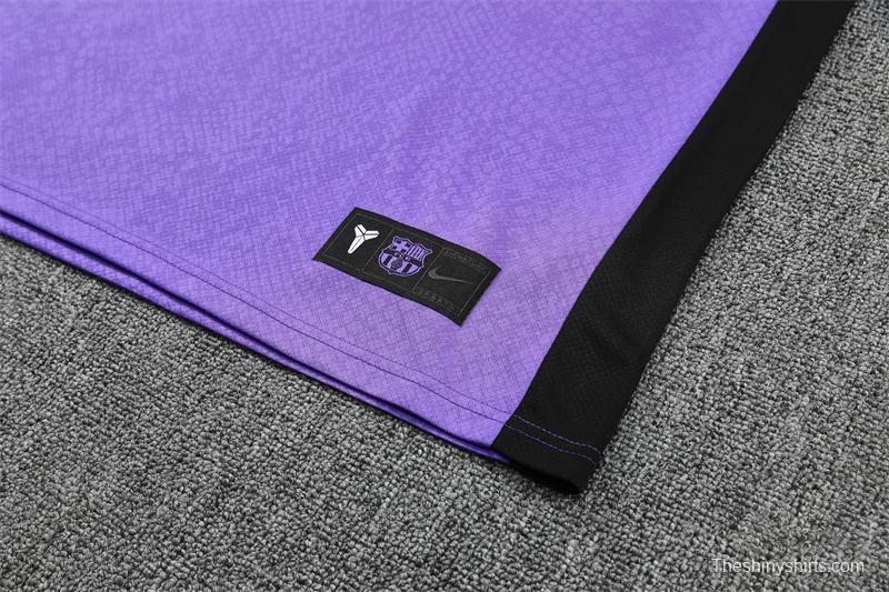25/26 Barcelona Purple Joint Edition with XS Short Sleeve+Soccer Shorts