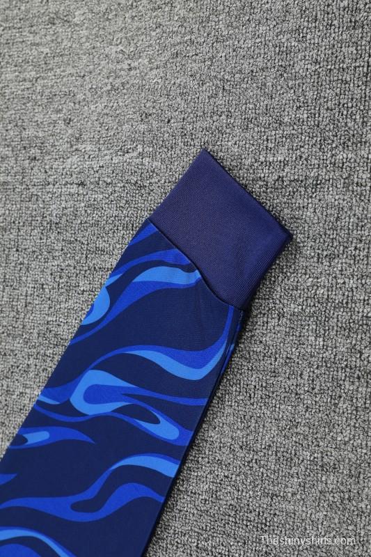 25/26 Real Madrid Blue Hoodie +Long Pants