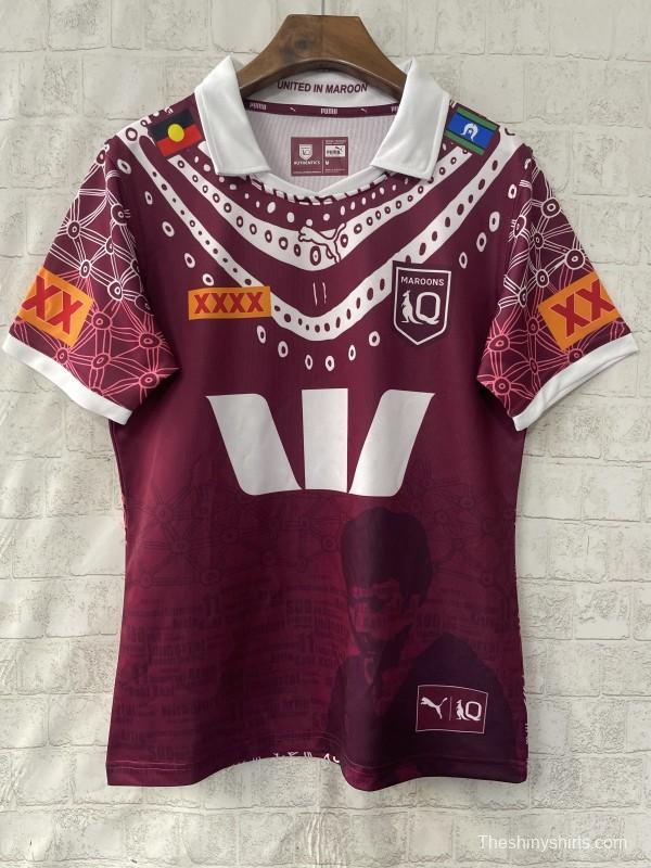 026 Queensland Maroons Maroon with Indigenous Cultural Pattern Jersey