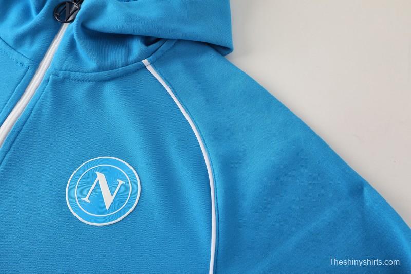 25/26  Napoli Sky Blue  Full zipper Jacket Tracksuit+ long pants