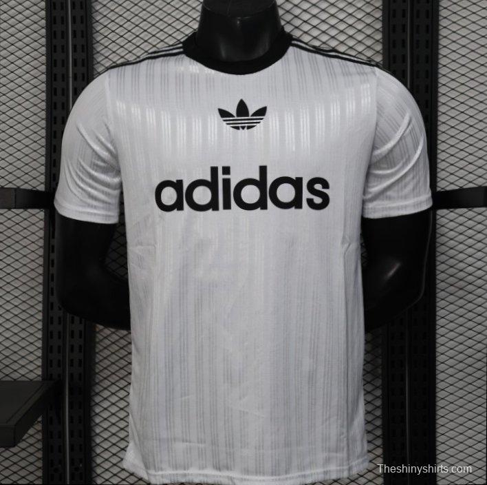 Player Version 2025 Adidas White with Striped Design Jersey