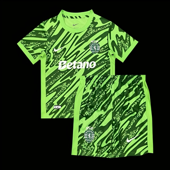 25/26 Kids Sporting Lisbon Goalkeeper Green Jersey