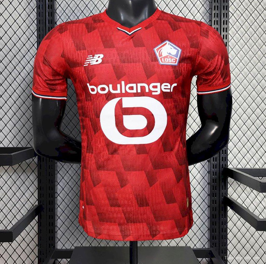2025/26 Player Version Mens Lille OSC Home Jersey