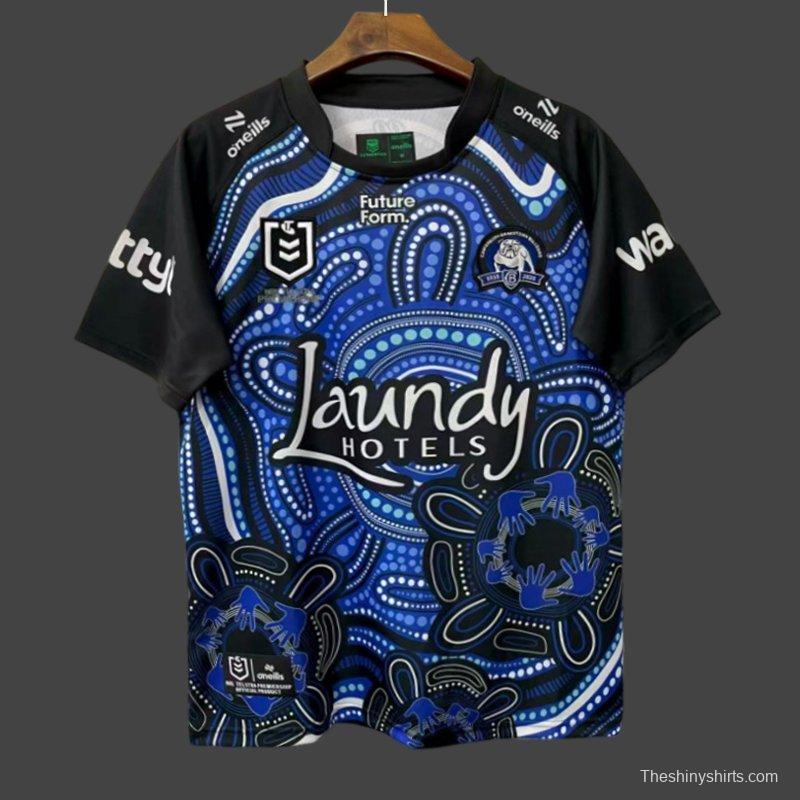 25/26 Canterbury-Bankstown Bulldogs Blue with Indigenous Art Jersey